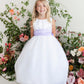 Flower Girl Satin Bodice Overlay Dress by TIPTOP KIDS - AS5378