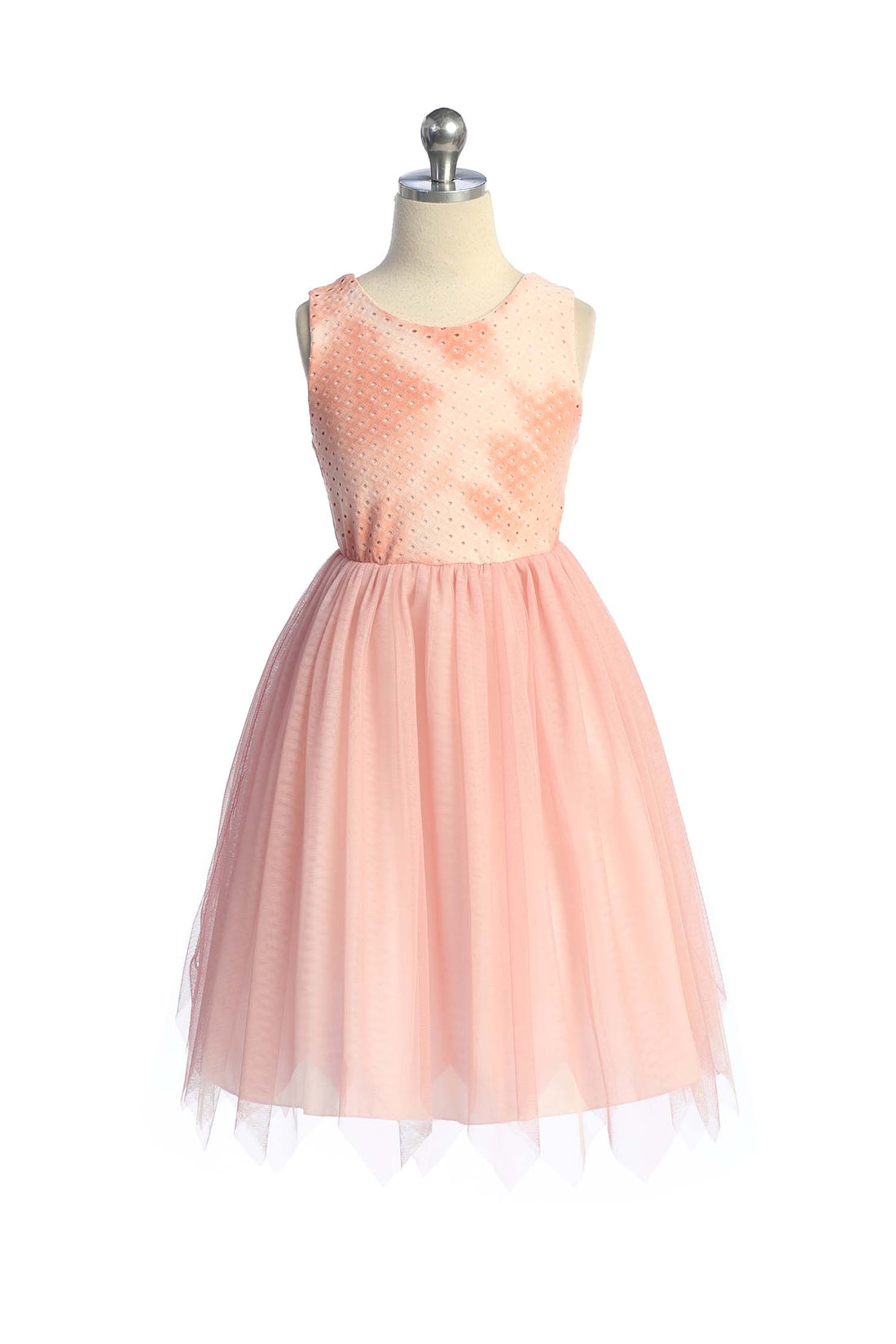 stretch mesh dress Girl Party Ombre Eyelet Stretch Mesh Dress by AS542 Kids Dream