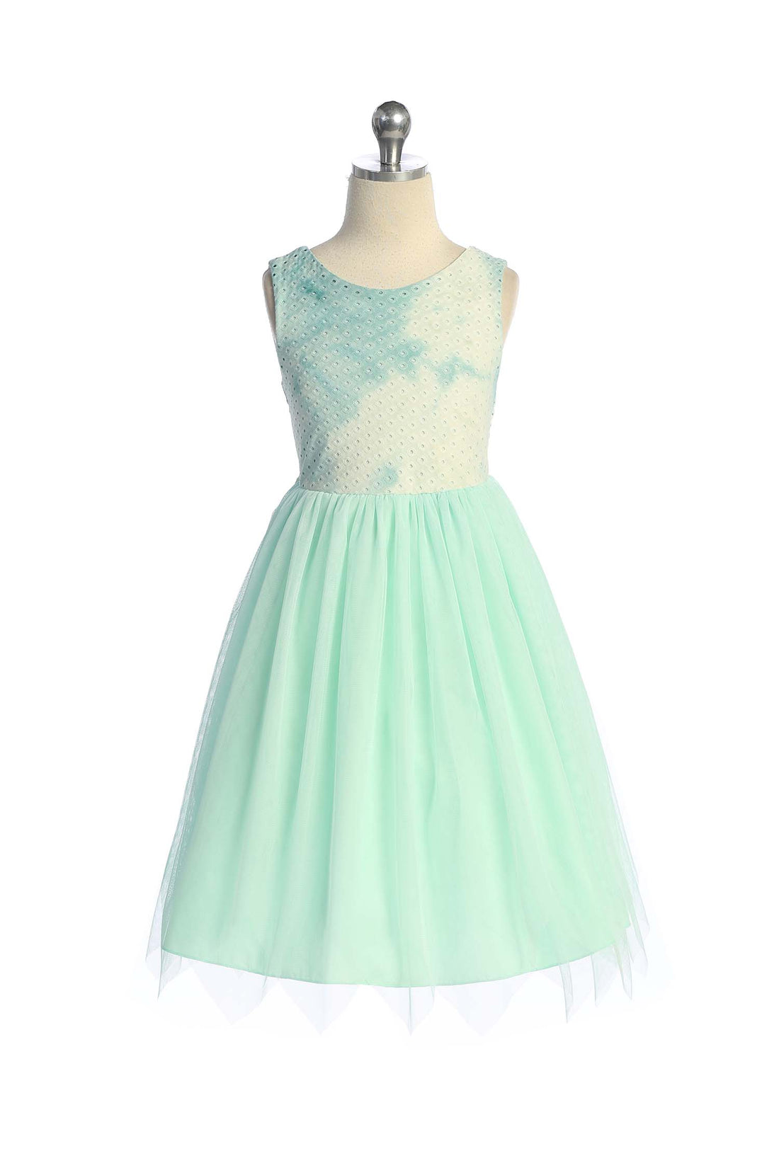 Girl Party Ombre Eyelet Stretch Mesh Dress by AS542 Kids Dream