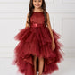 Baby Girl Dress with Ruffled Tulle High-Low Dress by TIPTOP KIDS - AS5658S