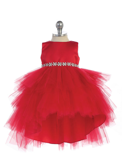 Baby Girl Dress with Ruffled Tulle High-Low Dress by TIPTOP KIDS - AS5658S