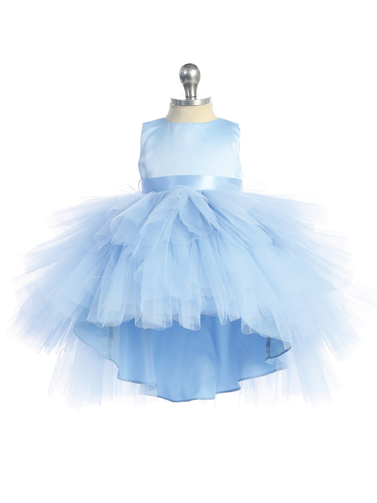 Baby Girl Dress with Ruffled Tulle High-Low Dress by TIPTOP KIDS - AS5658S