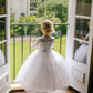 Flower Girl Long Sleeve Lace Bodice Dress by TIPTOP KIDS - AS5724