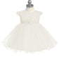 Baby Dress with Lace Applique Cap Sleeves by TIPTOP KIDS - AS5784S