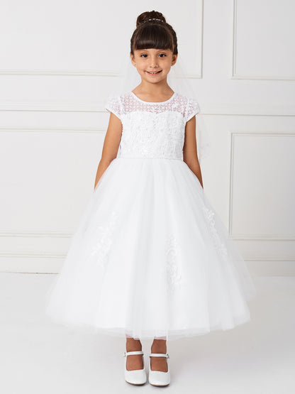 Flower Girl Beautiful Lace Applique Dress by TIPTOP KIDS - AS5799