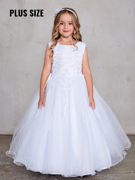 Flower Girl Dresses (Plus Size) with Satin Bolero Jacket Dress by TIPTOP KIDS - AS5811X