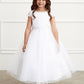 Flower Girl Dress with Lace Overlay and Pearl Waistline by TIPTOP KIDS - AS5821