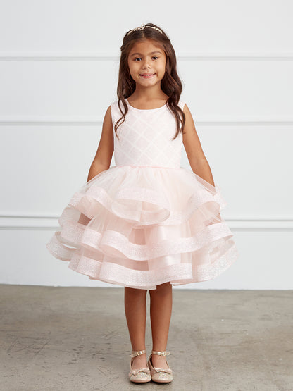 Girl Dress with Glitter Bodice and Ruffles by TIPTOP KIDS - AS5829