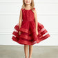 Girl Dress with Glitter Bodice and Ruffles by TIPTOP KIDS - AS5829