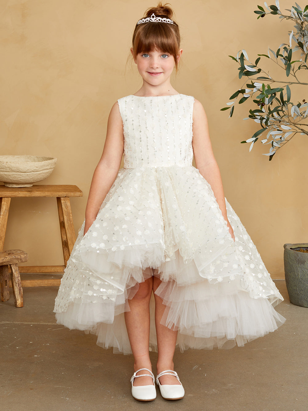 beaded flower girl dress Beaded Communion Flower Girl Dress Celestial 3740 Pre