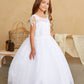 Flowergirl Sequin Applique with Shoulder Accent Dress by TIPTOP KIDS - AS5839