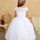 Flower Girl Dress with Illusion Boat Neckline by TIPTOP KIDS - AS5842