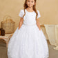Flower Girl 3D Floral Sleeve Dress by TIPTOP KIDS - AS5845