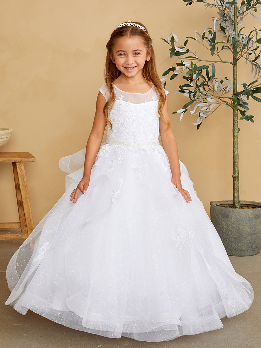 Flower Girl Gorgeous Lace Bodice Tulle Layered Dress by TIPTOP KIDS - AS5850