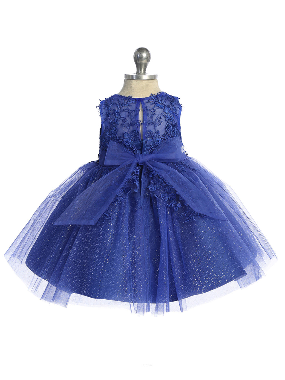 Baby Dress with Beautiful Illusion Neckline Bodice by TIPTOP KIDS - AS7038S
