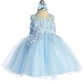 Baby Dress with Beautiful Illusion Neckline Bodice by TIPTOP KIDS - AS7038S