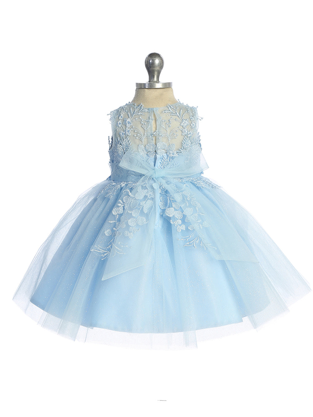 Baby Dress with Beautiful Illusion Neckline Bodice by TIPTOP KIDS - AS7038S Lilac / 18M Baby Dress with Beautiful Illusion Neckline Bodice by TIPTOP KIDS - AS7038S Lilac / 18M
