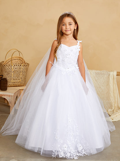 Girl Dress with Glitter Tulle Skirt by TIPTOP KIDS - AS7040