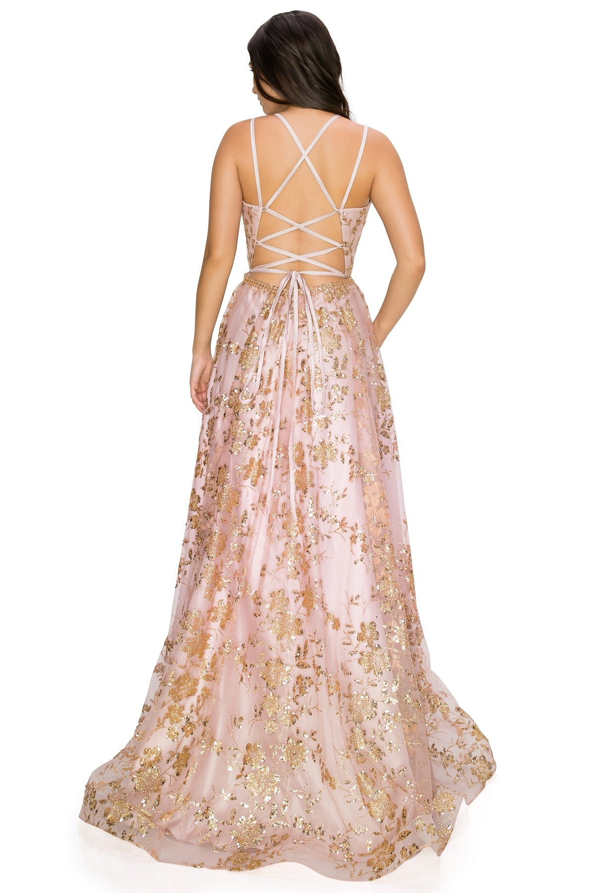 dusty rose sequin dress Azazie Milan