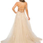 Champagne Lace Applique Tulle A-Line Gown by Cinderella Couture USA AS8031J-CHA - Special Occasion/Curves