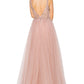 Dusty-Rose Sequins Lace Tulle A-line Gown by Cinderella Couture USA AS8034J - Special Occasion/Curves