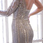 One shoulder Beaded Gown Andrea & Leo Couture - A0993 Rita Gown -Special Occasion