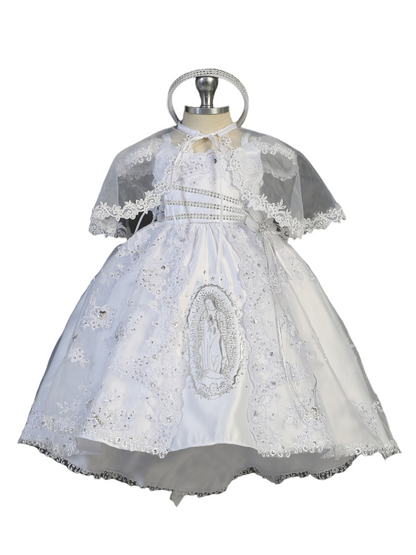 Flower Girl Lace Applique Organza Cape Dress by TIPTOP KIDS - AS2280