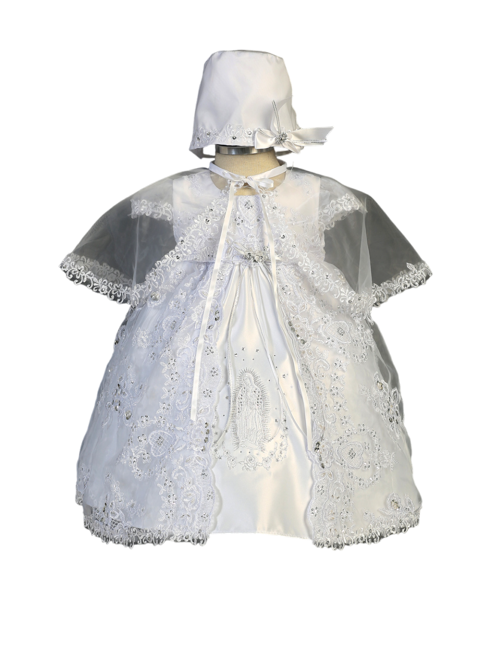 Flower Girl Satin Organza Lace Overlay Dress by TIPTOP KIDS - AS2297