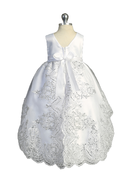 Flower Girl Lace Embroidery Sequin Bodice Dress by TIPTOP KIDS - AS2387