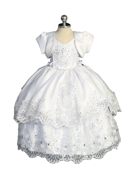 Flower Girl Ropone with Maria Embroidery Dress by TIPTOP KIDS - AS2395