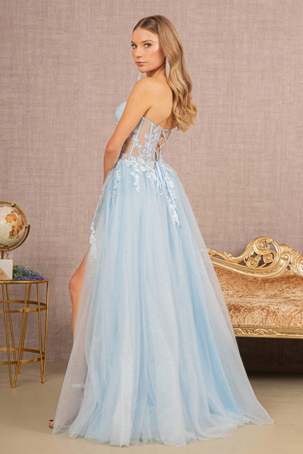 Baby-blue_1 Embroidery Strapless A-Line Slit Women Formal Dress - GL3153 - Special Occasion-Curves