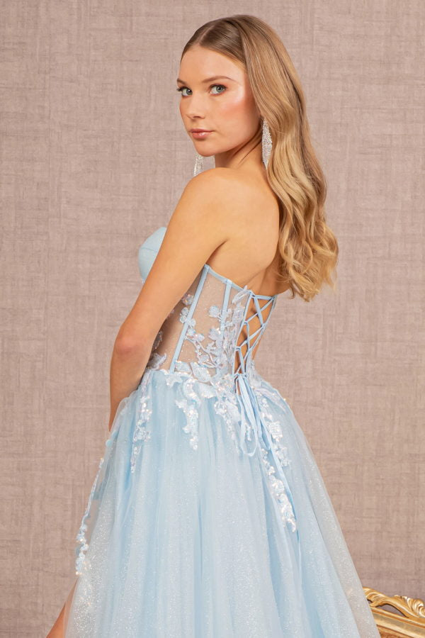 Strapless tulle outlet gown