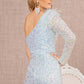 Baby Blue_3 Mesh Long Sleeve Mermaid Women Formal Dress - GL3128 - Special Occasion-Curves