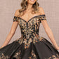 Black-gold_2 GL3098 - Satin Off-Shoulder Sweetheart Neckline Quinceanera Dress