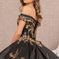 Black-gold_3 GL3098 - Satin Off-Shoulder Sweetheart Neckline Quinceanera Dress