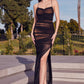 Black-nude Fitted Spaghetti Strap Sheath Gown BD7042 - Women Evening Formal Gown - Special Occasion
