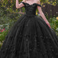 Black Off The Shoulder Quinceanera Ball Gown 15704