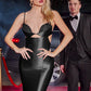 Black Satin Fitted Mermaid Gown Y030 - Women Evening Formal Gown - Special Occasion