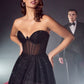 Black Strapless A-Line Corset Ball Gown CD275 - Women Evening Formal Gown - Special Occasion