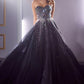 Black Strapless with Jewel Accents Gown CB114 - Women Evening Formal Gown - Special Occasion