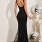 Black_1 Embellished Fitted Mermaid Gown CD990 - Women Evening Formal Gown - Special Occasion