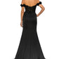 Black_1 Floral Off The Shoulder Gown AS8050J - Special Occasion-Curves