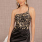 Black_1 Strapless Glitter Satin Mermaid Women Formal Dress - GL3125 - Special Occasion-Curves
