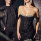 Black_2 Sequin Sweetheart Neck Gown CD284 - Women Evening Formal Gown - Special Occasion-Curves