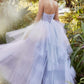 Blue_1 Perry Plisse Ruffle Ball Gown A1152 Penelope Gown - Special Occasion