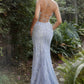 Blue_1 Shimmer Mermaid Slit Gown A1159 Penelope Gown - Special Occasion