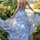 Blue_1 Sky Garden Printed Organza Gown A1137 Penelope Gown - Special Occasion