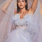Blue_2 Gathered A-Line Tulle Ballgown A1199 - Special Occasion