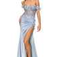 Blue_4 Floral Off The Shoulder Gown AS8050J - Special Occasion-Curves