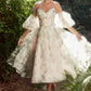 Blush Strapless English Garden Tea Dress A1196 Penelope Gown - Special Occasion
